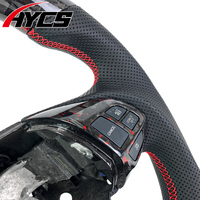 JDM Racing Intérieur Cuir Perforé Personnalisé Rouge Forgé Volant en Fibre de Carbone pour Mitsubishi Lancer Evolution EVO X