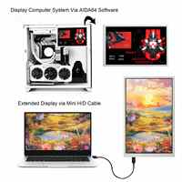 Écran secondaire LCD IPS USB-C de 8 pouces 1280x800 pour remplacement, affichage de température CPU/GPU pour boîtier PC DIY avec ventilateur 120x120