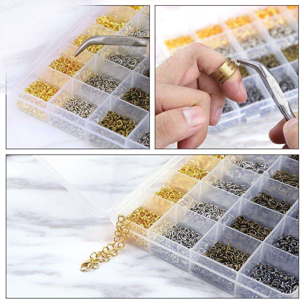 Jewelry Making Supplies Kit Diy Jewelry Making Accessories Stainless Steel  Rings Jewelry Making Tools for Necklace Earring