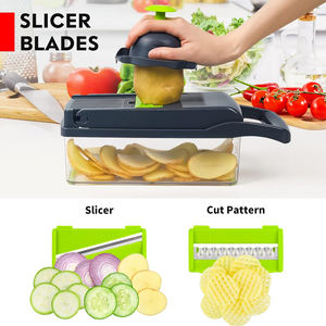 Kitchen Accessories 16 in 1 ABS Plastic Multi <b>Chopper</b> Fruit & Vegetable Tools Manual Onion Potato Slicer <b>Salad</b> Veggie <b>Chopper</b> - Product Image 6