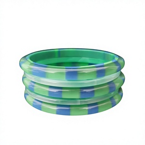 Best Quality Handmade Resin <b>Bangles</b> With Polka Dots And Stripes Fashion Jewelry <b>For</b> Women Round Shape Designer Bracelets - Product Image 4