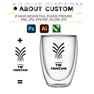 Processing Custom Double-layer Glass Cups Reusable Transparent Glass Coffee Cups with logo Office Gift - Product Image 3