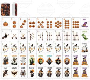 En Stock, Diseño Original, Juego de Mahjong Americano Clásico de Halloween, Color Carey, 160 Fichas, Estándar NMJL, Listo para Enviar - Product Image 4