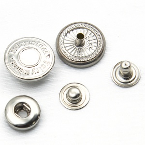 Boutons-pression décoratifs ronds en métal sans nickel avec logo personnalisé en relief pour accessoires vestimentaires - Product Image 4
