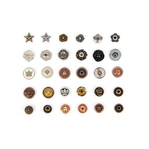 Boutons et rivets en laiton pour vêtements, en acier inoxydable, avec logo personnalisé, en cuivre antique, pour vestes en jean et jeans - Product Image 5