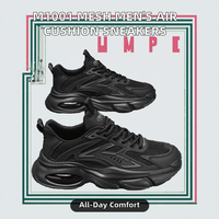 Nouvelles chaussures pour hommes en maille rétro respirante, tendance, polyvalentes, plateforme épaisse pour amortir les chocs, baskets décontractées, chaussures de course
