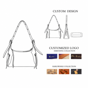 Womens Luna Shoulder <b>Bag</b> Stylish Underarm Clutch Purse Multi Compartment Leather Everyday Handbag - Product Image 6