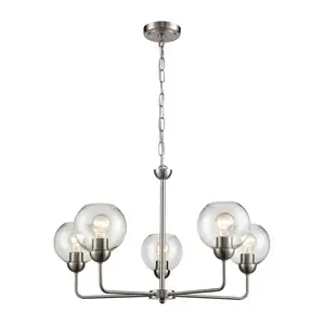 Luxo Lustre De Vidro Sombra Pendurado Iluminação Múltiplas Cabeças E26 E27 Lâmpadas Rústico Moderno Lustres