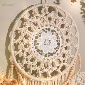 Attrape-rêves moderne fait main à prix compétitif Art mural Boho Décoration intérieure Attrape-rêves suspendus en macramé - Product Image 5