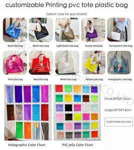 กระเป๋าถือ<span class=keywords><strong>พ</strong></span>ีวีซีโฮโลแกรม, กระเป๋าช้อปปิ้งสีรุ้งขนาดใหญ่, กระเป๋าชายหาดทันสมัยและกันน้ำพร้อมโลโก้แบบกำหนดเอง - Product Image 3