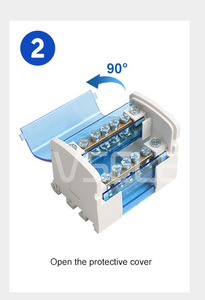 Hộp nối với nắp trong suốt 207 211 215 407 411 415 Din Rail busbar phân phối khối - Product Image 3