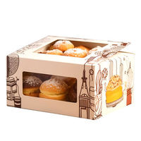 Boîte d'emballage alimentaire jetable en papier kraft ivoire imprimé sur mesure, de forme rectangulaire, imperméable et résistante à la graisse, pour hot-dogs et gaufres