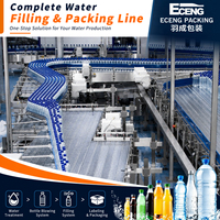 Ligne de production d'eau potable automatique 3-en-1 12000 BPH – Machine de remplissage d'eau automatique pour le lavage, le remplissage et le bouchage des bouteilles en plastique