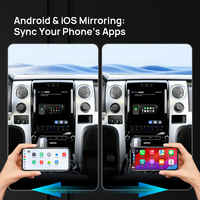 Autoradio Android 15 avec écran vertical de 12,1 pouces pour Ford Raptor F150 2013-2015, lecteur multimédia de voiture, FM/AM, vidéo, Carplay, autoradio stéréo