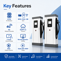 Chargeur rapide DC CCS2 60kW 80kW 120kW pour véhicules électriques, simple ou double connecteur, OCPP 1.6, IP54, à poser au sol, pour projets de parcs de stationnement et de dépot de flotte