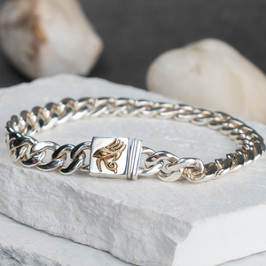 Joyería de diseño gótico Original de alta calidad, pulsera de cadena cubana de Plata de Ley 925 para hombre, brazalete de tótem <span class=keywords><strong>Daemon</strong></span> vikingo Nórdico - Product Image 2