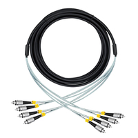 Özel SC LC ST FC Konnektörlü Zırhlı Fiber Optik Kablo 4 Hat 4 Core OS2 Dış Mekan TPU 300m