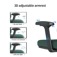 Chaises de bureau ergonomiques en maille verte colorée avec roulettes pour studio d'enregistrement et bureau à domicile, design 2025