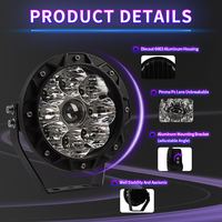 Haute qualité 5 7 9 pouces rond LED lumière de travail couleur blanche 4x4 tout-terrain DRL camion ATV Auto voiture lampe DRL moto phare