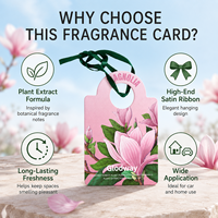 Carte parfumée multi-usages pour voiture et salle de bain, extrait de plantes naturelles, pendentif désodorisant pour intérieur de voiture, aromathérapie