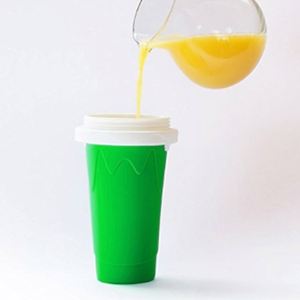 Quick-frozen Eco-friendly Double Layer Silicone Slushy Ice <b>Cream</b> <b>Maker</b> Squeeze Novelty Slush Cooling Cup - Product Image 3