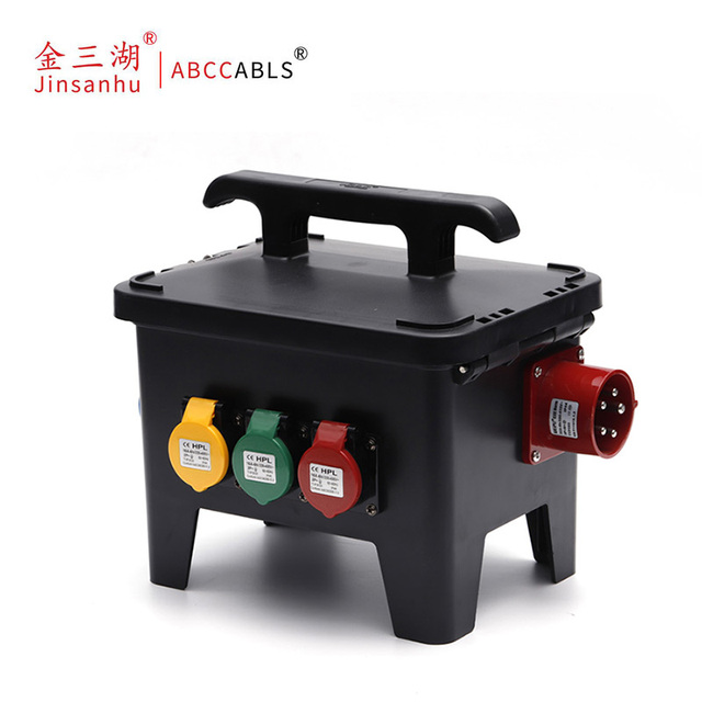 ABCCABLS 9CH 32A 5-Core Input Power Distribution Box 6PCS 16A 3-Core CEE Output Portable Power Splitter Multifunctional for