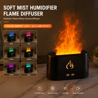 Diffuseur d'huiles essentielles à flamme OEM ODM 200 ml, humidificateur portable électronique USB, diffuseur d'arômes à flamme 3D pour la maison et la chambre