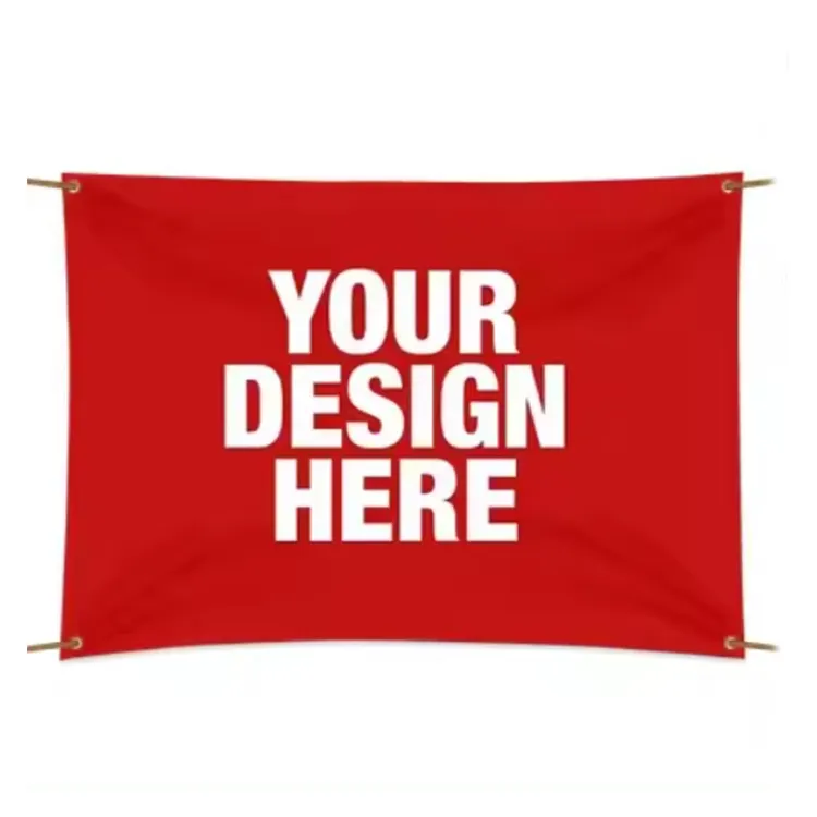 Bannière publicitaire de drapeaux extérieurs, fabricant professionnel, impression personnalisée bon marché, bannière publicitaire promotionnelle