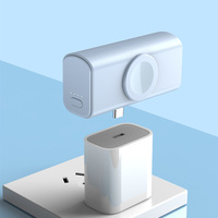 Nuevo Cargador Portátil Magnético de Emergencia de Alta Capacidad con Carga Rápida PD, Mini Banco de Energía 2 en 1, Base de Carga Inalámbrica