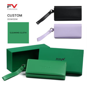 プレミアムムーティカラーギフトボックスカスタムロゴ & ハンドメイドケースマグネット付きハイエンドPUアイウェアパッケージサングラスボックス - Product Image 1