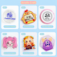 Support de bureau pliable personnalisé en acrylique magnétique avec logo de dessin animé en époxy – Vente en gros