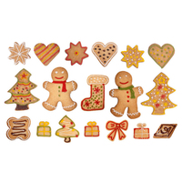 Boîte cadeau en gros avec biscuits maison en pain d'épices de Noël à faire soi-même, délicieux biscuits à la saveur de gingembre