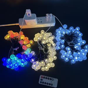 Festival noche burbuja estrella fiesta Año Nuevo lámpara cristal iluminación <span class=keywords><strong>exterior</strong></span> 20 LED árbol Luz Decoración patio Color bola cadena Luz - Product Image 2
