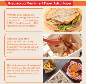 DechoPak Custom Design Printed Food Grade Kraft Greaseproof <b>Paper</b> <b>Wrapping</b> <b>Paper</b> for Packaging - Product Image 5