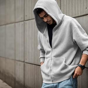 Cardigan en tricot Jacquard tricoté personnalisé Senior tricots en coton lourd pull à capuche en laine pour hommes pull en laine pour hommes - Product Image 3