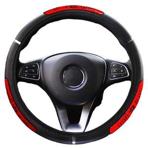 Funda de cuero para <span class=keywords><strong>volante</strong></span> de coche, antideslizante, Universal, antideslizante, 38CM - Product Image 2