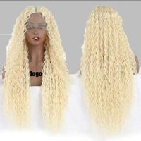 Perruque Lace Front Africaine Pas Chère, Longue, Bouclée, Volumineuse, Ondulée, Anti-Chute, Sans Nœuds, Douce et Brillante, Demi-Perruque pour Femmes Noires, Vente en Gros