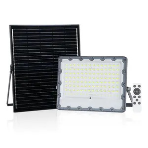 KCD IP67 Projector Rechargeable Wireless 200w 300w 400w 500w Floodlight Dusk To Dawn Solar LED Sensor Flood Light 1000w Outdoor