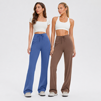 Pantalon de jogging large pour femme avec cordon de serrage à la taille, poches latérales, haute qualité, personnalisable, vente en gros