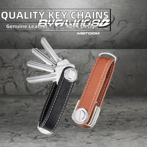 Llaveros de Cuero Genuino Expandibles Personalizados al por Mayor <span class=keywords><strong>Bocho</strong></span> B-KO001 - Regalo Empresarial Duradero de Alta Calidad con Impresión Tipográfica - Product Image 3