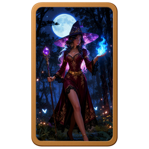 Barra <span class=keywords><strong>de</strong></span> Cobre Puro 999 <span class=keywords><strong>de</strong></span> 1 Onza AVDP con Diseño Exclusivo en Bajo Relieve, Colorida, con Motivo <span class=keywords><strong>de</strong></span> Bruja del Bosque, Tamaño <span class=keywords><strong>de</strong></span> Tarjeta <span class=keywords><strong>de</strong></span> Crédito - Product Image 1
