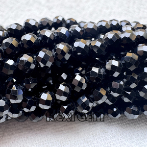 ลูกปัดพลอยสปินเดิลสีดำธรรมชาติประกายแวววาวขนาด2มม. 3มม. 4มม. สปิน - Product Image 3