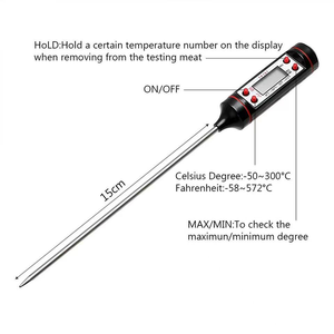 Thermomètre numérique <span class=keywords><strong>pour</strong></span> viande, thermomètre alimentaire à lecture instantanée avec sonde en acier inoxydable <span class=keywords><strong>pour</strong></span> cuisine, barbecue, grill, lait, bière, cuisine - Product Image 4