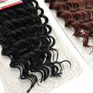 Extensiones de Cabello Sintético de Alta Temperatura de 20 Pulgadas <span class=keywords><strong>con</strong></span> Trama Única para <span class=keywords><strong>Trenzas</strong></span>, Peluca de Ganchillo, Cabello Rizado Profundo para Trenzar Estilo Diosa - Product Image 4