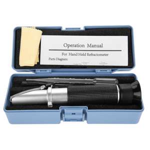 Nuevo refractómetro de <span class=keywords><strong>Metal</strong></span> portátil de mano Honey Bee <span class=keywords><strong>Tester</strong></span> 58-90% Brix / 38-43 Be '(Baume) / 12-27% Medición de tres escalas de agua - Product Image 4