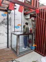 Ascenseur d'escalier utilisé pour la maison plate-forme élévatrice électrique avec porte en verre