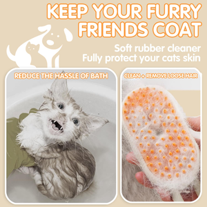 Rechargeable Soft Cat Hair Steam <b>Brush</b> for <b>Pet</b> Grooming and Massage - Product Image 5