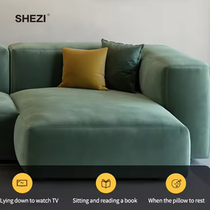 ชุดโซฟาเข้ามุมรูปตัวไอแบบโมดูลาร์ SHEZI ประกอบได้อิสระ สำหรับโรงแรมและห้องนั่งเล่น - Product Image 4