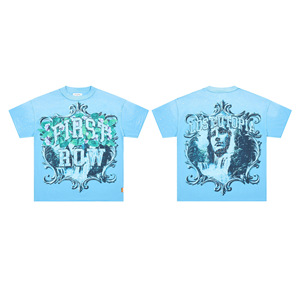 2026 Nuova T-shirt a maniche corte in cotone di alta qualità FIRST ROW, <span class=keywords><strong>abbigliamento</strong></span> firmato vintage di tendenza - Product Image 4