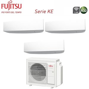 Fujitsu Trial Split Inverter Aire Acondicionado KE WHITE serie 7 + 7 + 9 con AOYG24KBTA3 Wi-Fi Integrado 7000 + 7000 + 9000 Blanco C - Product Image 3
